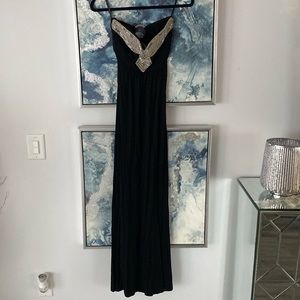 Strapless black dress